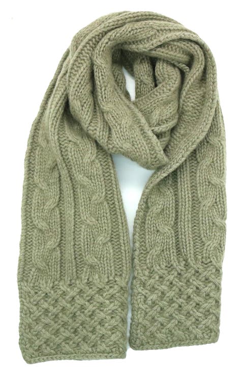 Chunky Cable Knit Scarf