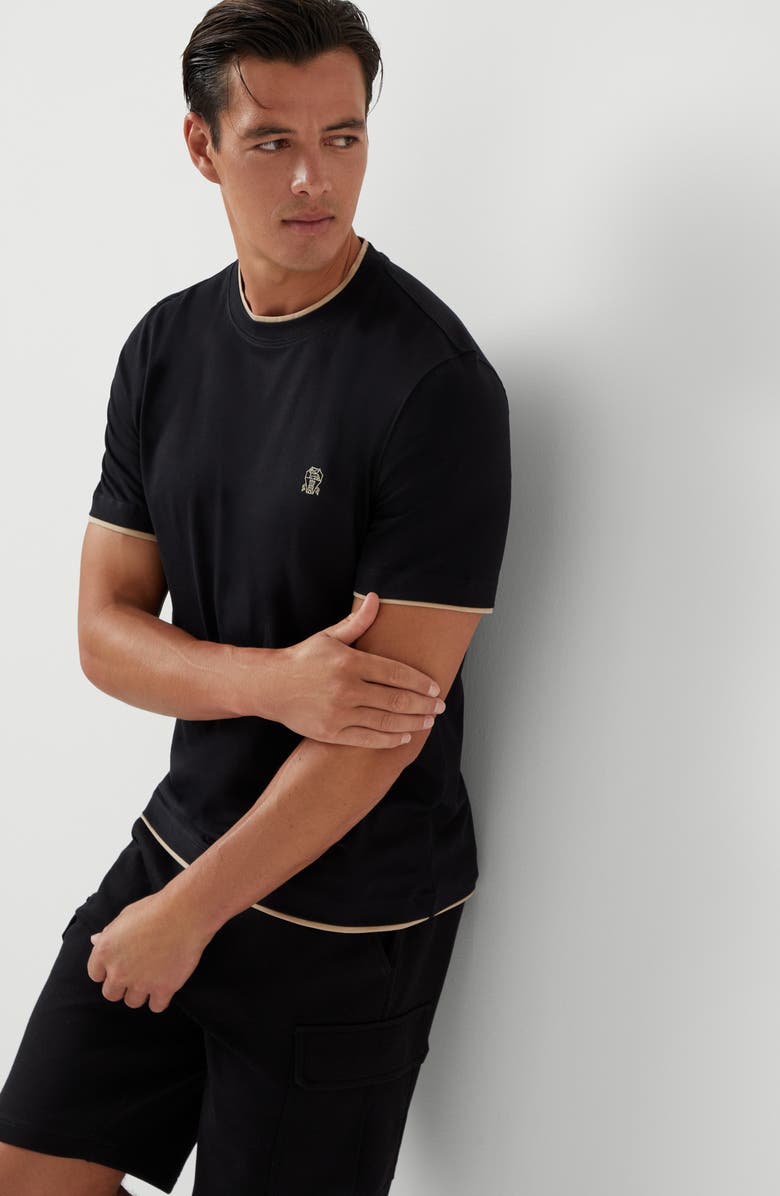 Brunello Cucinelli T-shirt with faux-layering, Alternate, color,