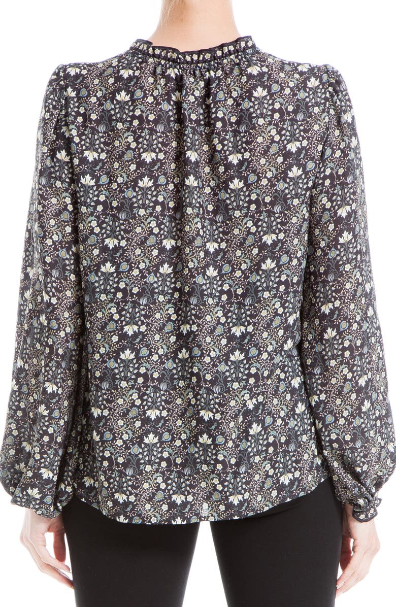 MAX STUDIO Printed Crepe Long Sleeve Top, Alternate, color,