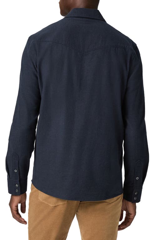 Paige Chenoga Cotton Snap-up Shirt In Blue