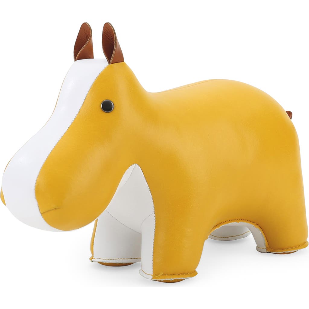 Zuny Hippo Bookend In Yellow