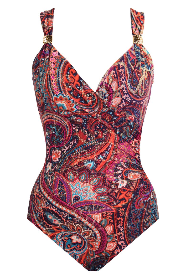 Dynasty Siren One-Piece Swimsuit, Alternate, color, MLT