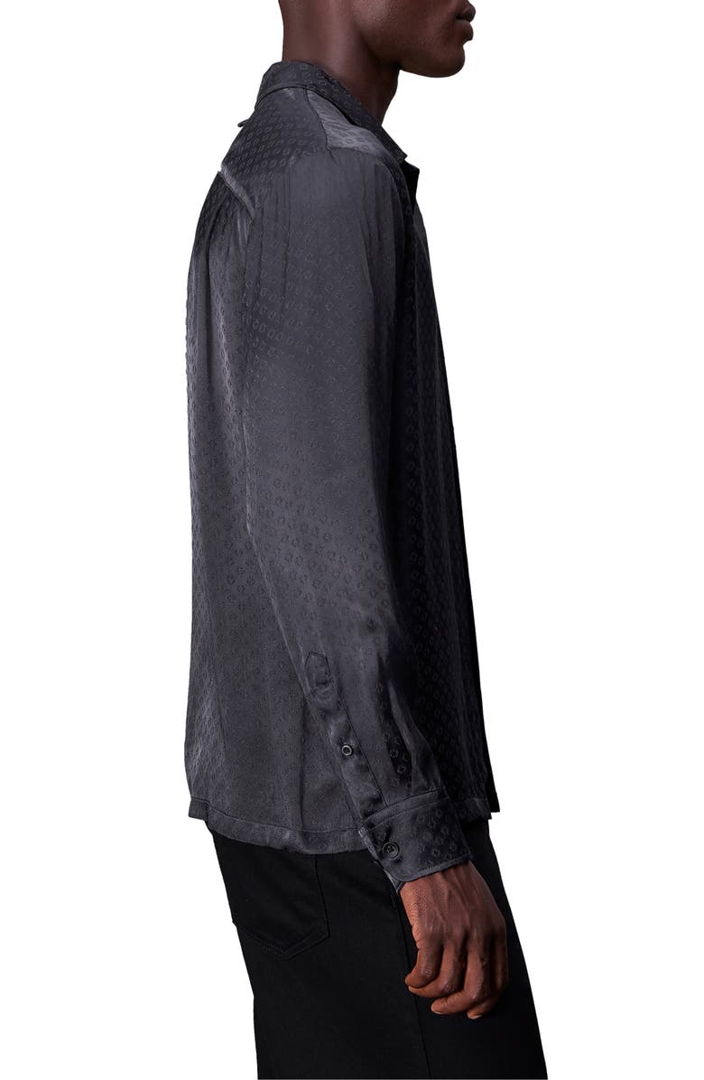 rag & bone Avery Relaxed Fit Jacquard Button-Up Shirt, Alternate, color, Charc Jacq