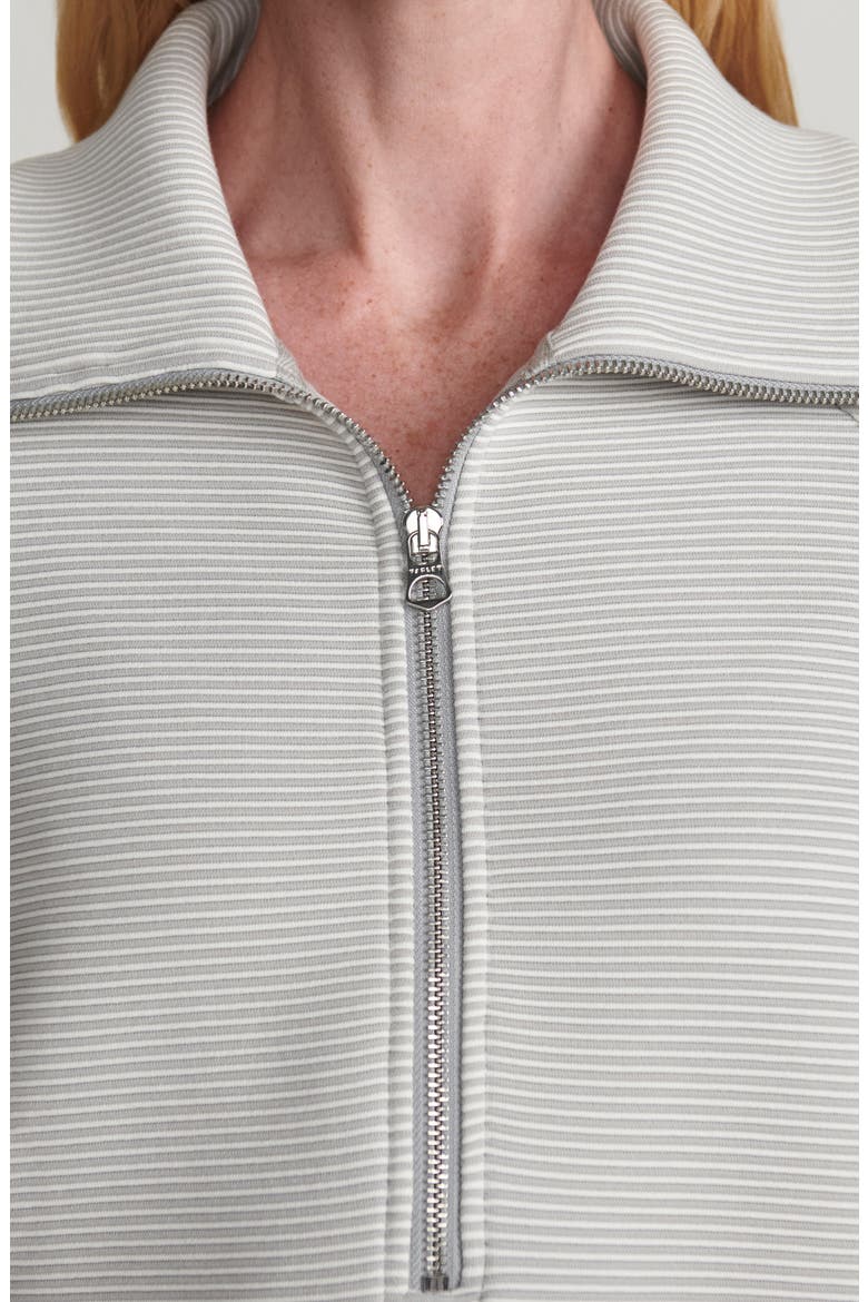Milano Half-Zip Sweatshirt, Alternate, color, MIRAGE GREY/ SNOW WHITE
