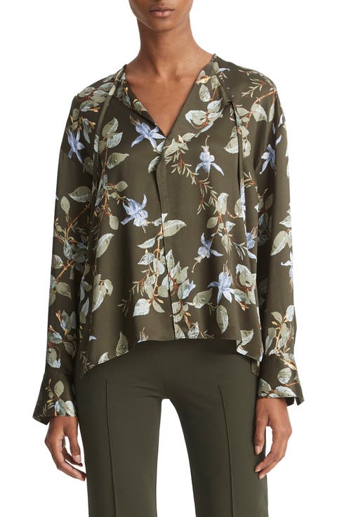 Bellflower Drape Tie Neck Shirt