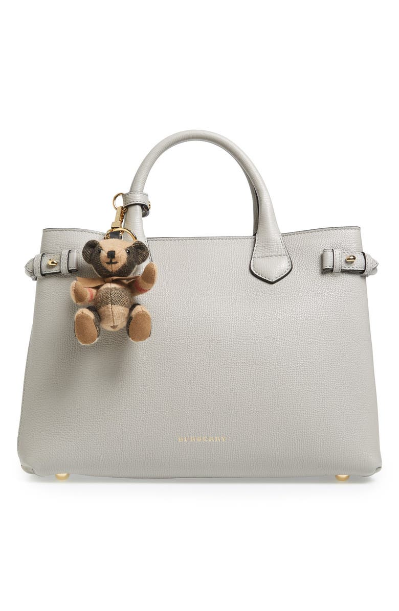 Burberry 'Thomas Bear' Check Cashmere Bag Charm, Alternate, color,