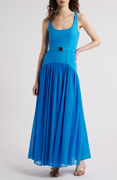 Drop Waist Sleeveless Maxi Dress (Regular & Plus)
