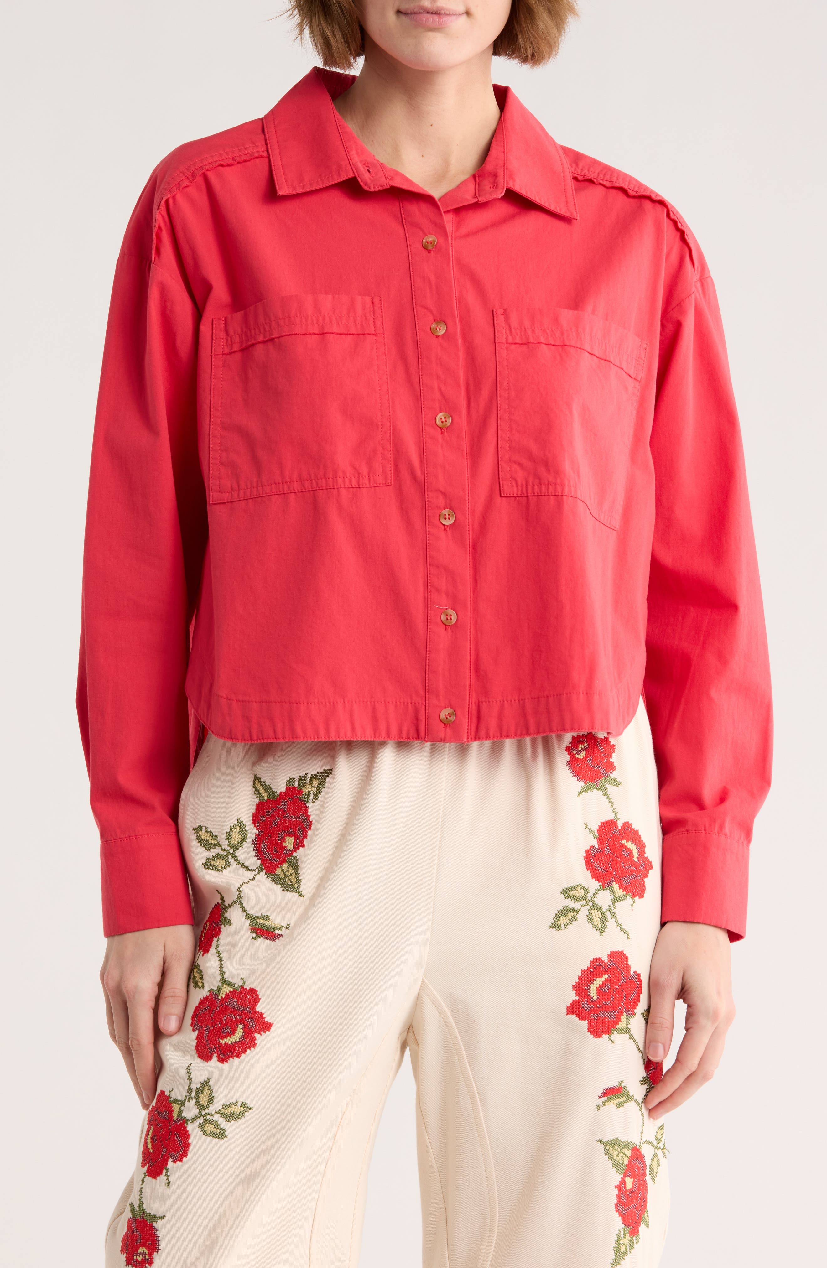 DR2 by Daniel Rainn Long Sleeve Poplin Button-Up Shirt