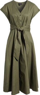 Halogen® Tie Front A-Line Dress