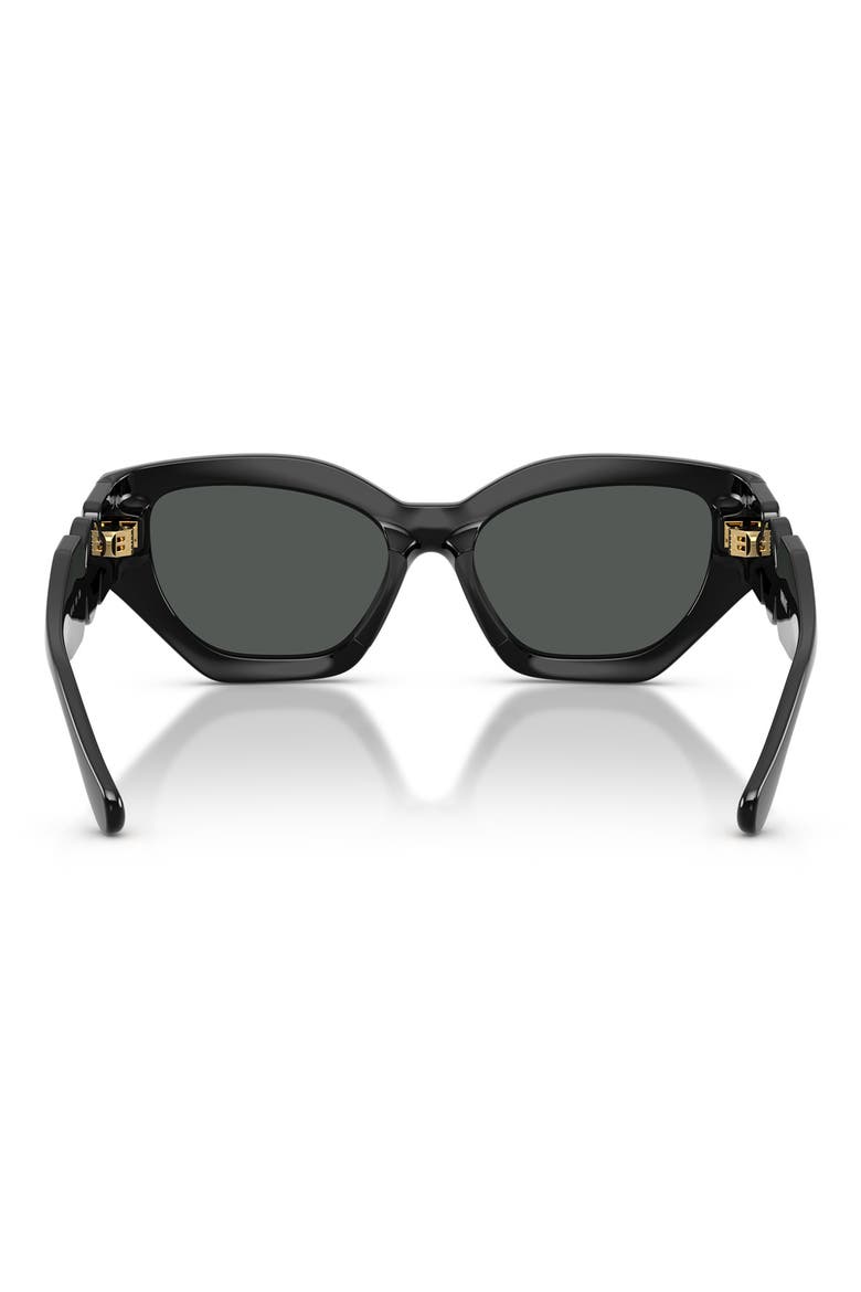 Kids' 48mm Irregular Sunglasses, Alternate, color, BLACK / DARK GREY