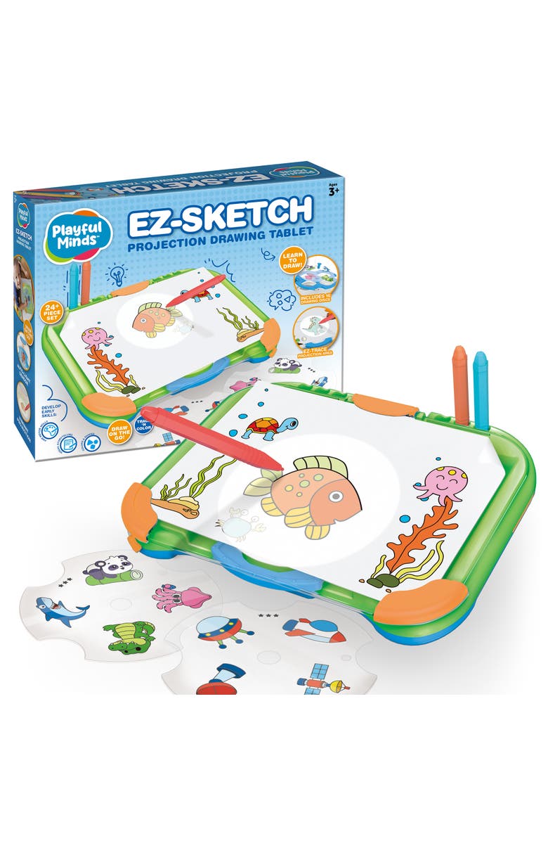 Playful Minds Ez Sketch Projector Drawing Tablet Trace and Color, Main, color, Multicolored