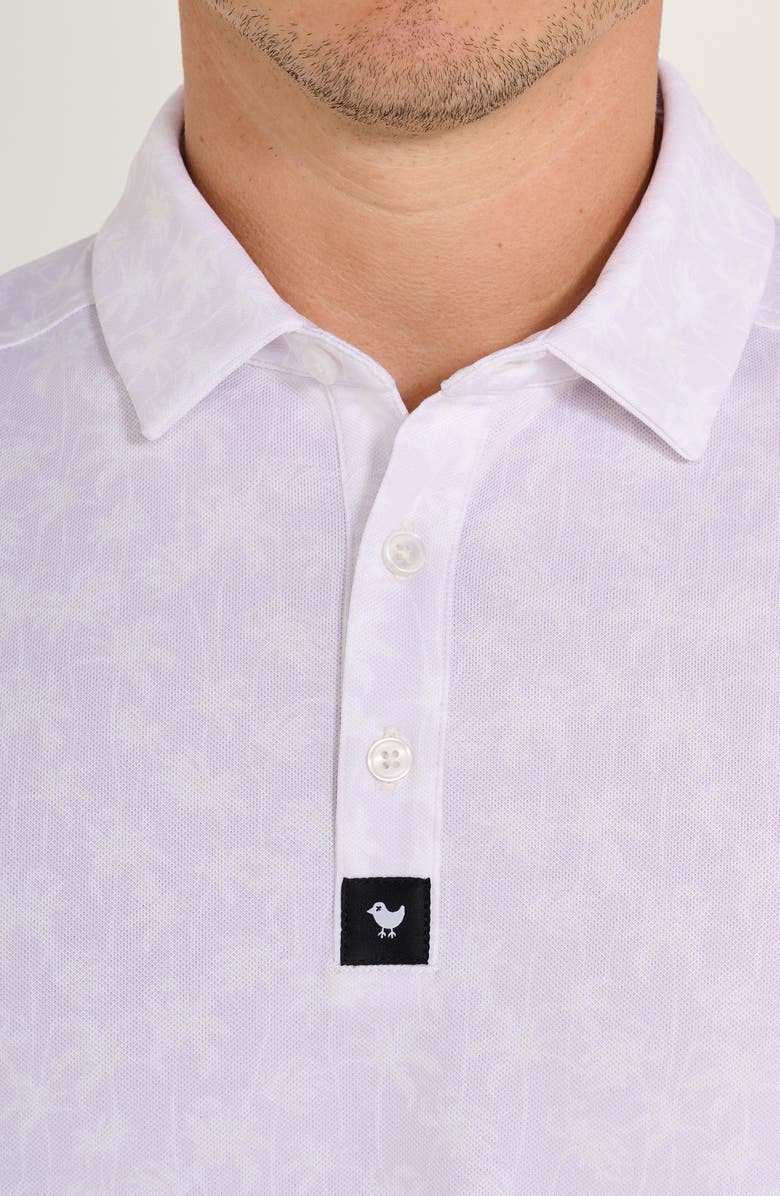 Bad Birdie Palmetto Iris Piqué Knit Polo, Alternate, color, 