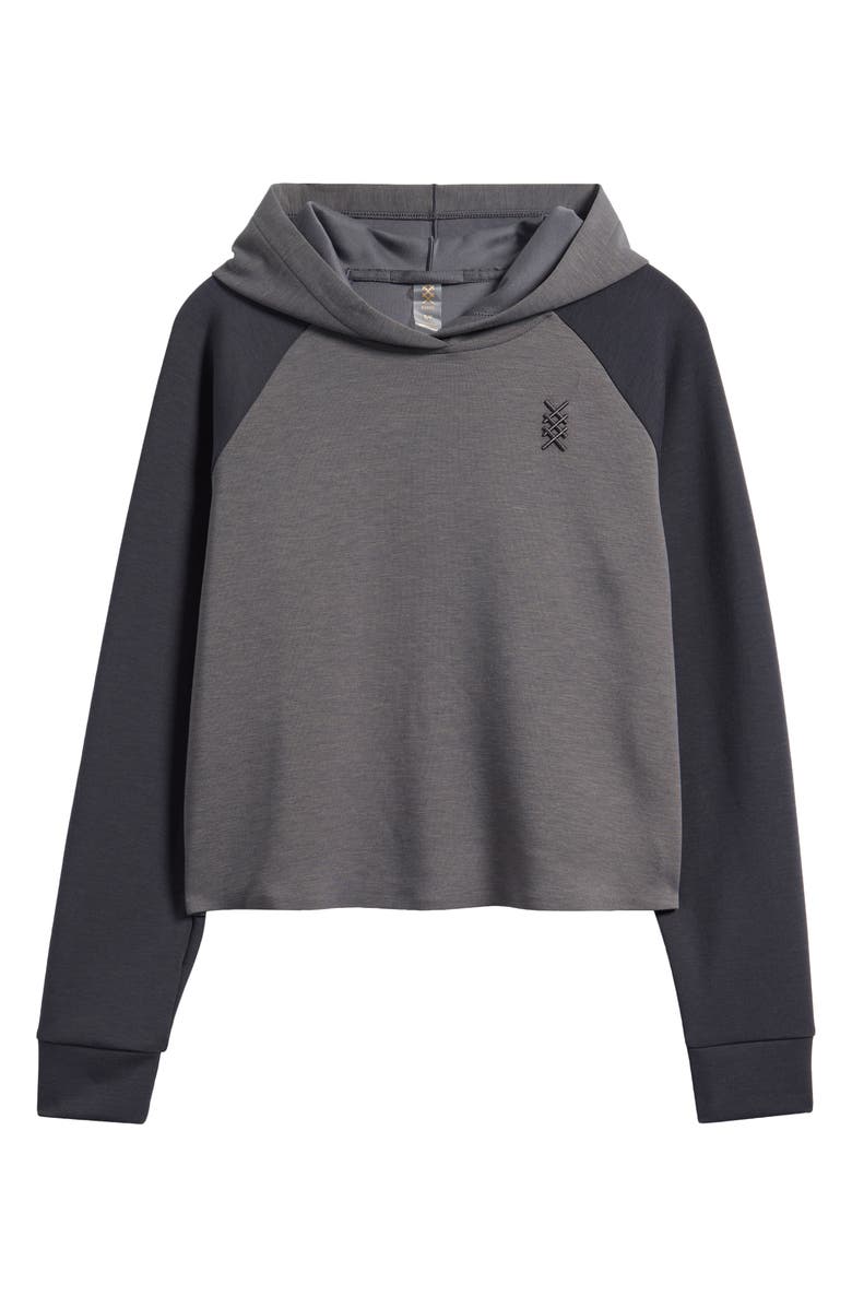 Rhone DreamGlow Colorblock Hoodie, Alternate, color, Pure Black Heather