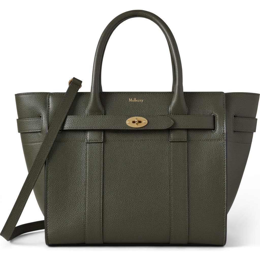 Mulberry Small Zipped Bayswater Leather Satchel In Green