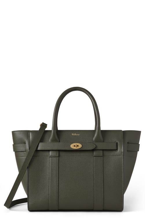 Mulberry Small Zipped Bayswater Leather Satchel in Juniper Green at Nordstrom
