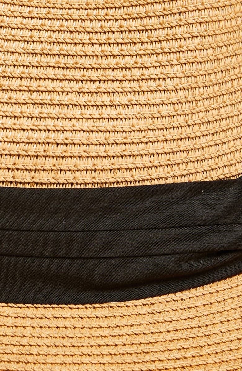 Nordstrom Fray Edge Packable Panama Hat, Alternate, color, Dark Natural