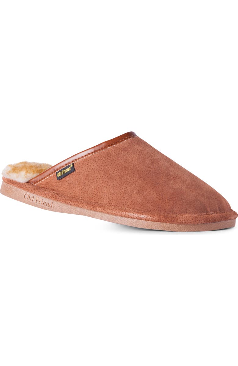 Old Friend Genuine Shearling Scuff Slipper, Main, color,