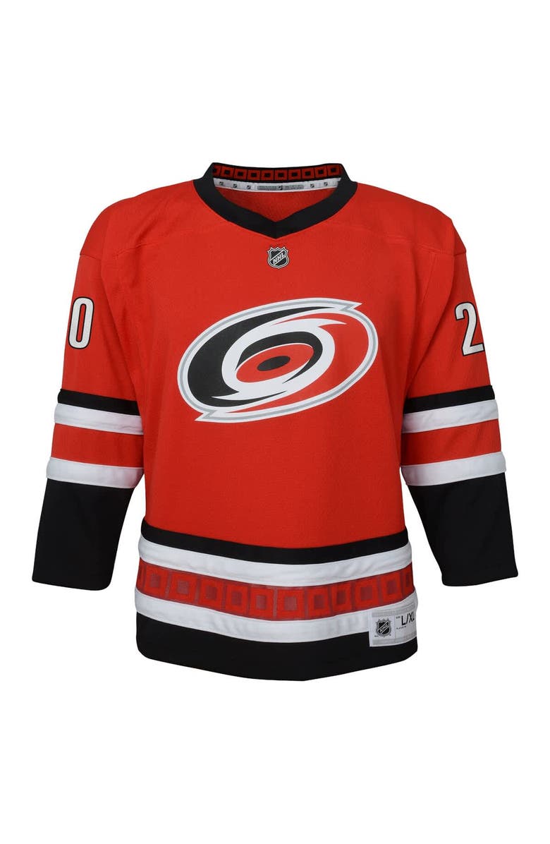 Outerstuff Youth Outerstuff Sebastian Aho Red Carolina Hurricanes Alternate Replica Jersey, Alternate, color, Red