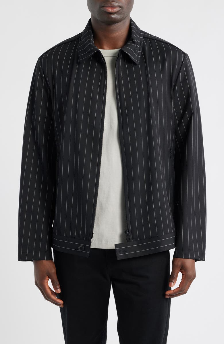 Y-3 Refined Pinstripe Jacket, Main, color, Black
