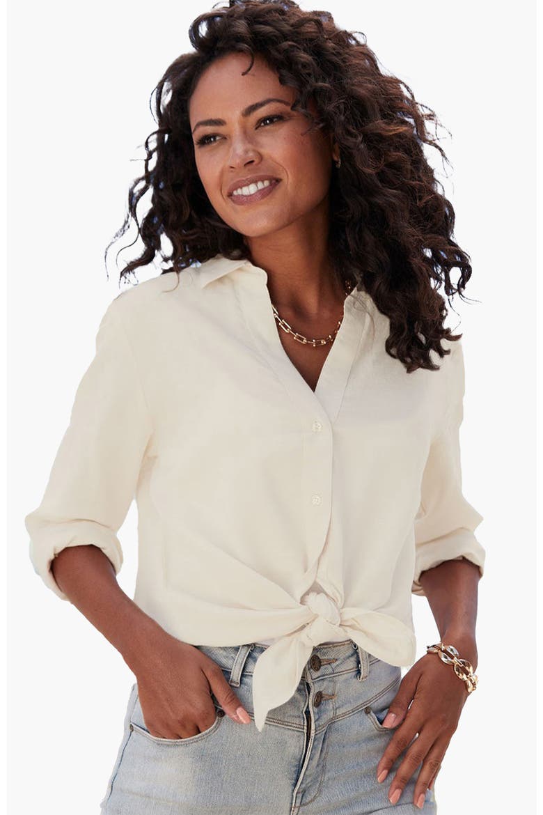 Button Down Blouse, Main, color, Natural