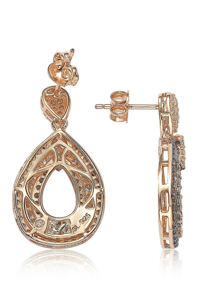 SUZY LEVIAN Pave CZ Teardrop Shape Drop Earrings, Alternate, color, 