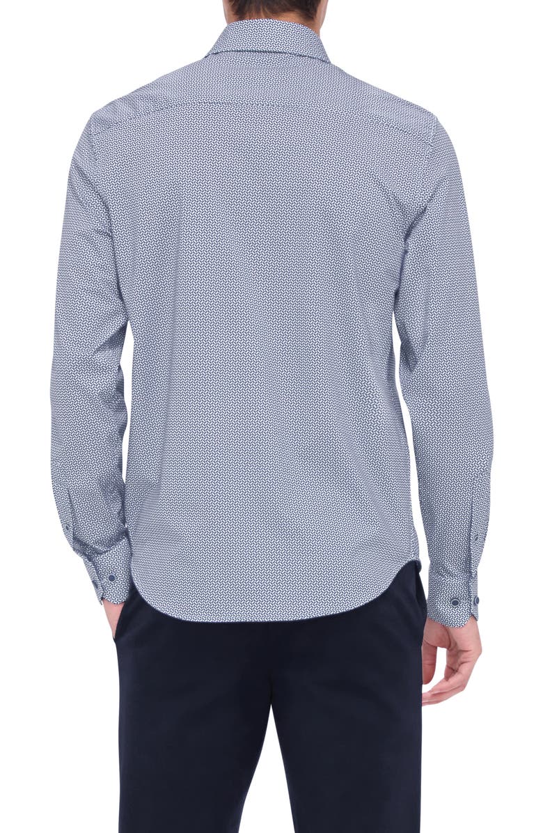Bugatchi James OoohCotton<sup>®</sup> Geo Print Button-Up Shirt, Alternate, color,