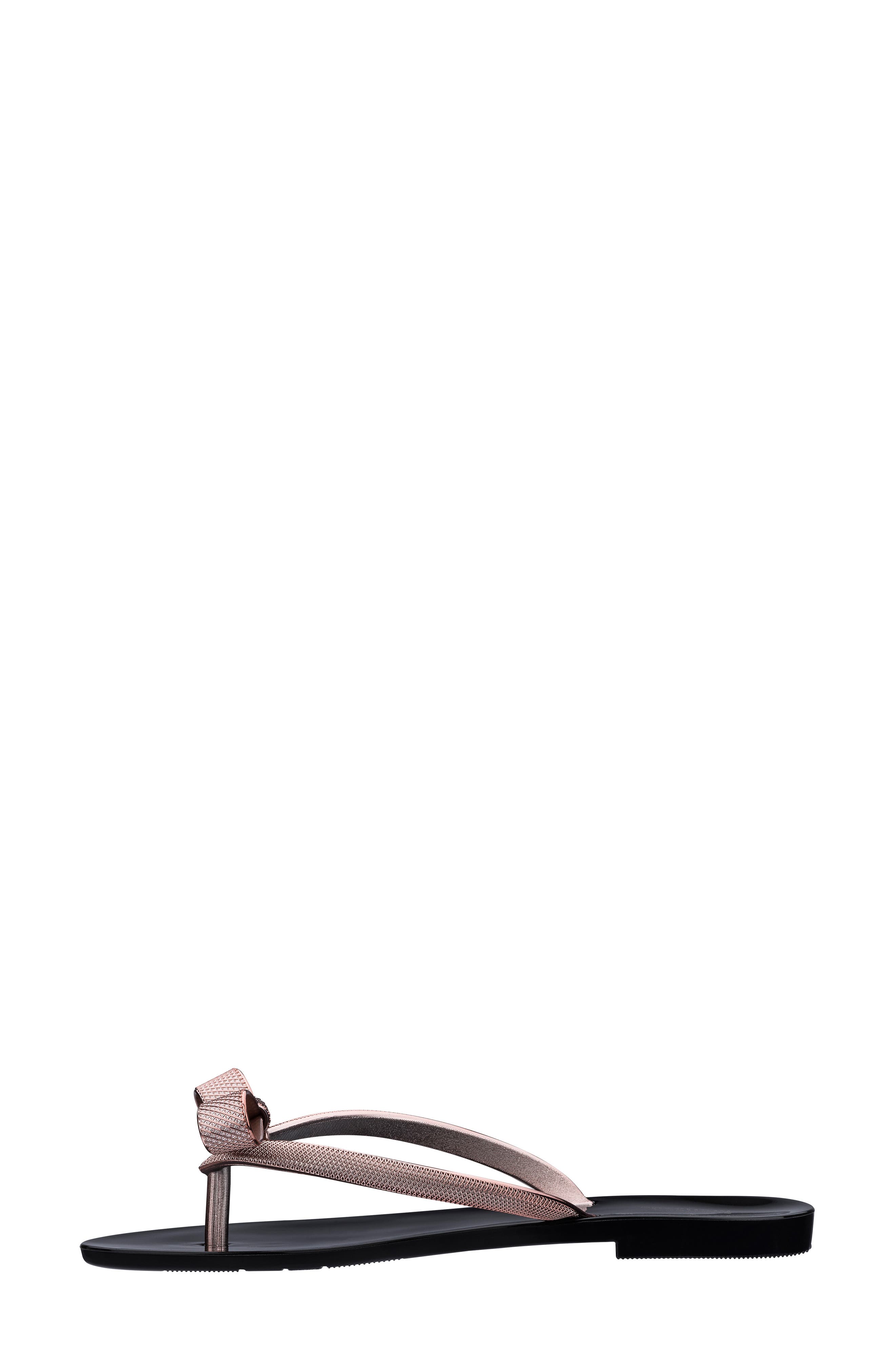 Melissa Harmonic Chrome Bow Flip Flop, Alternate, color, 