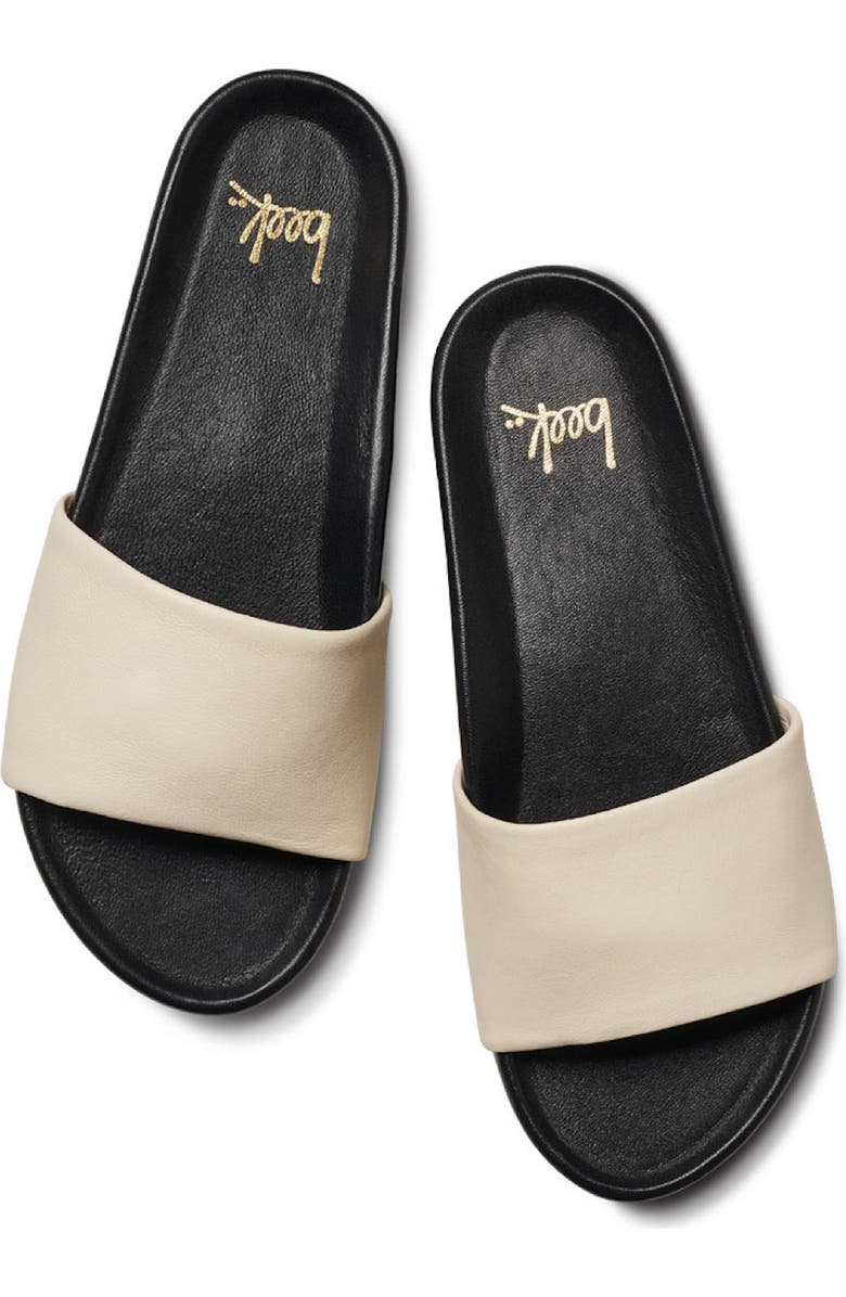 Beek Gallito Slide Sandal, Alternate, color, Eggshell/ Black