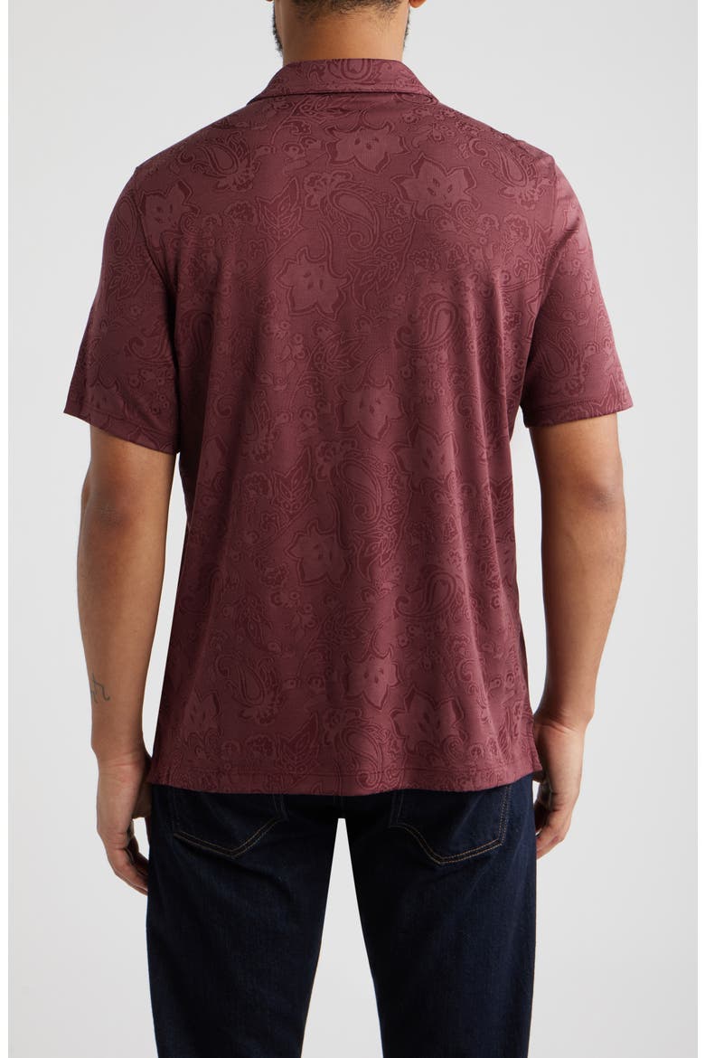 Evans Paisley Jacquard Polo, Alternate, color, BURGUNDY PAISLEY