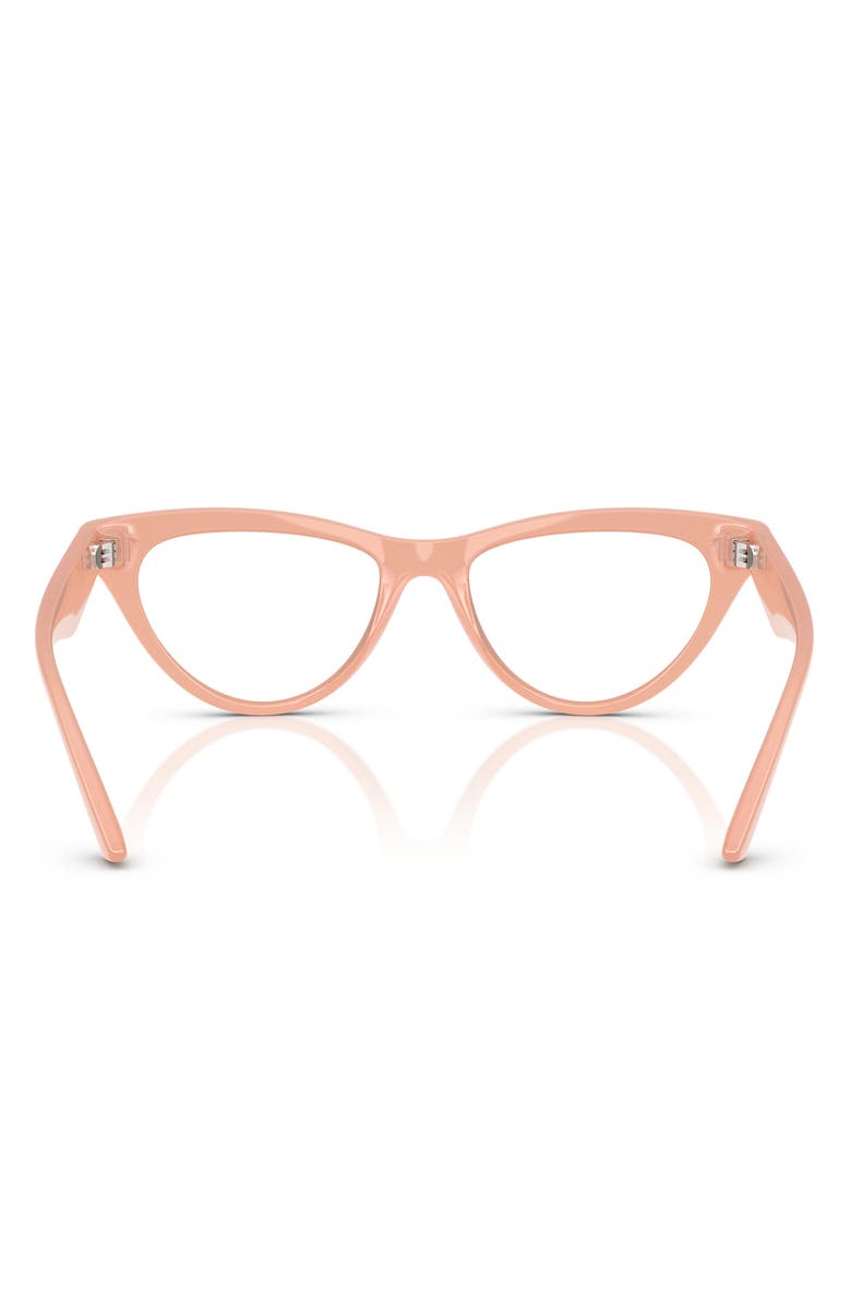 Versace 52mm Cat Eye Optical Glasses, Alternate, color, Opal Pink