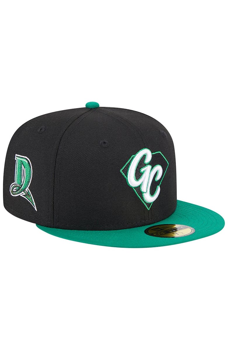 New Era Men's New Era Black Dayton Dragons Theme Nights Gem City 59FIFTY Fitted Hat, Alternate, color, Black