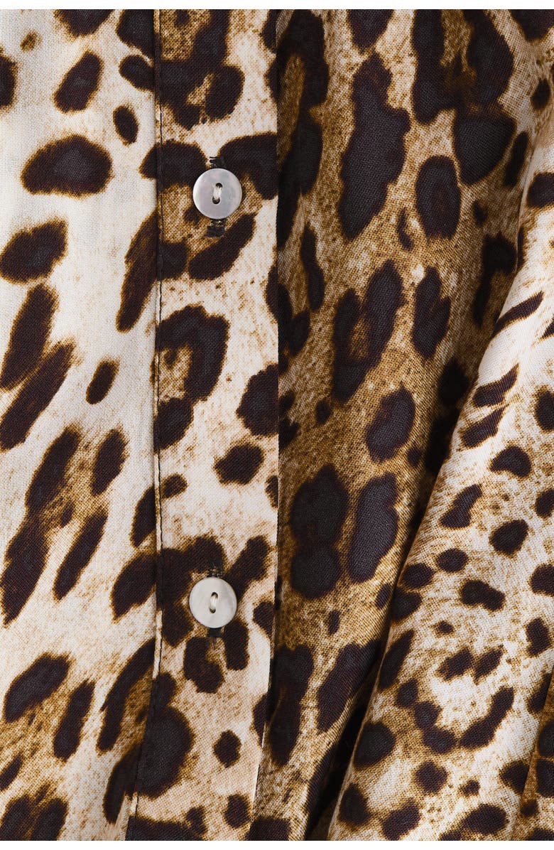 H&M Mama Before & After Shirt Dress, Alternate, color, Light Beige/Leopard Print