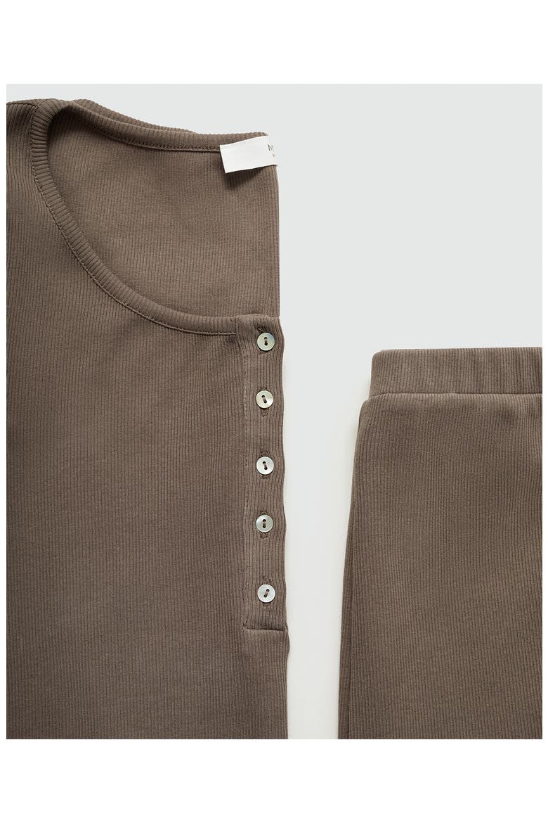 Two-Piece Pajamas, Alternate, color, MEDIUM BROWN