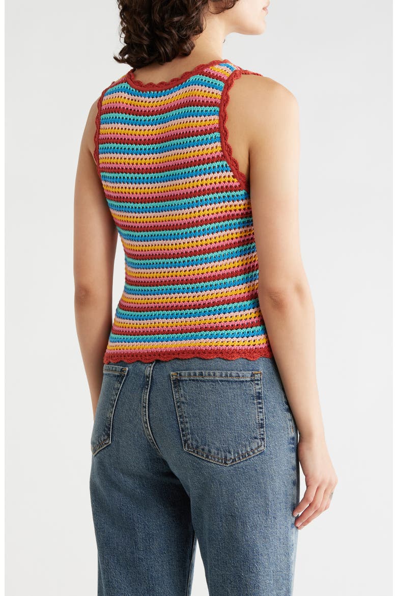 Gianna Rainbow Crochet Tank, Alternate, color, MULTI