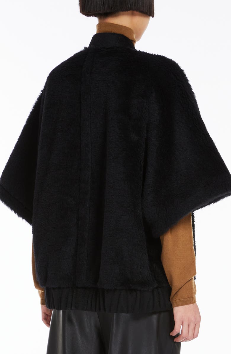 Max Mara Broise Alpaca Blend Zip-Up Cape, Alternate, color,