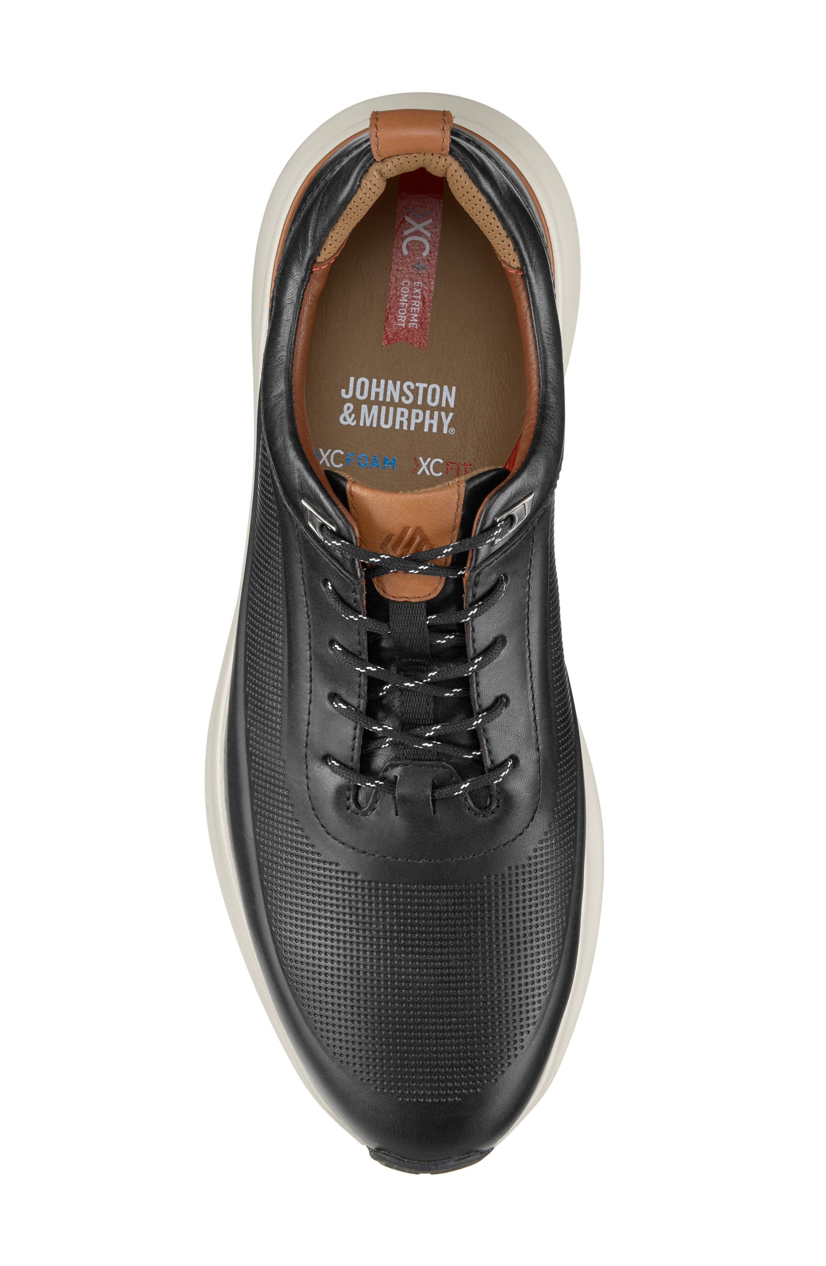 Johnston & Murphy Declan Waterproof Sneaker, Alternate, color, Black Waterproof Full Grain