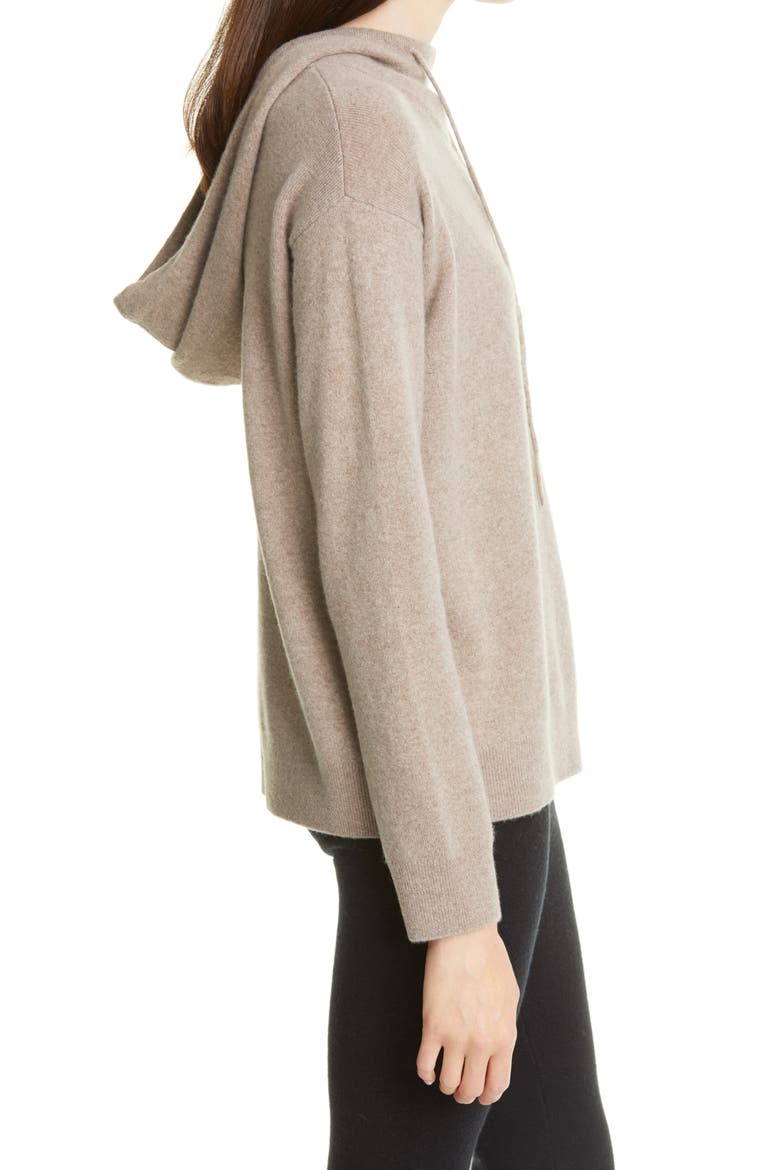 Cashmere Blend Hoodie, Alternate, color, TAN COBBLESTONE HEATHER