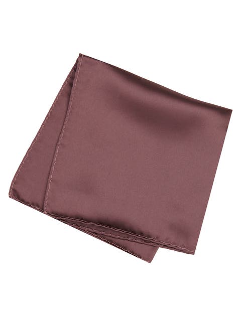 Men's Solid Satin Pocket Square