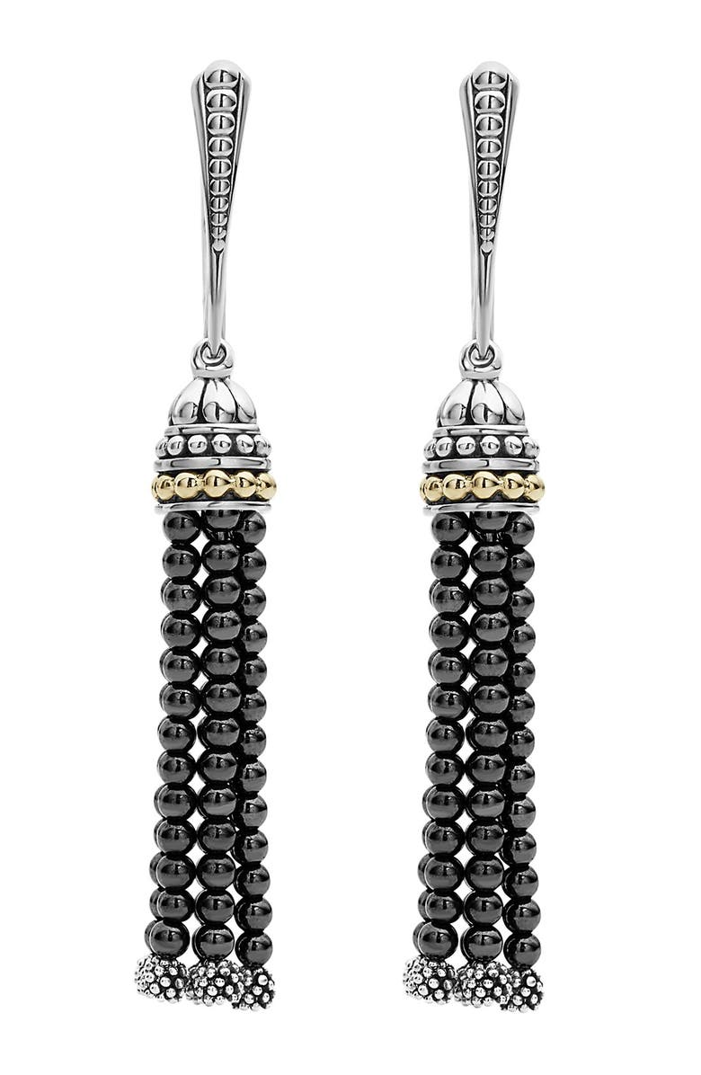 LAGOS Caviar Icon Tassel Drop Earrings, Main, color, 