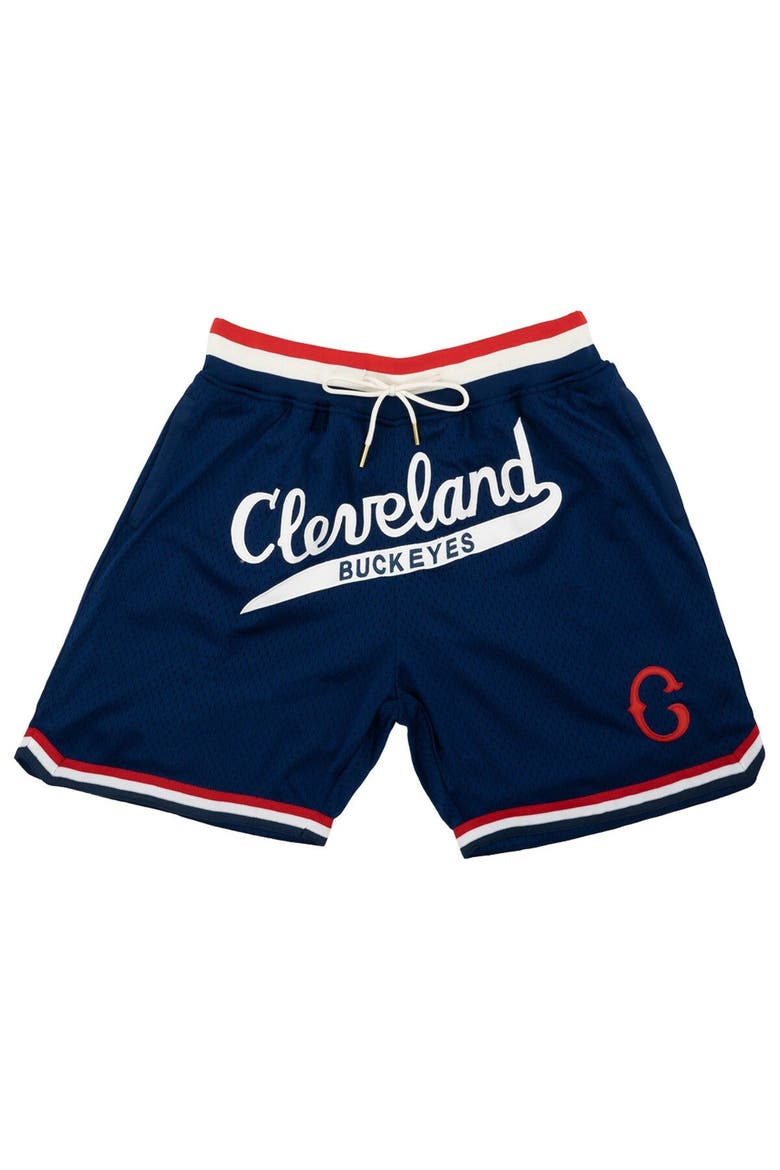 Men's Rings & Crwns Navy Cleveland Buckeyes Replica Mesh Shorts, Alternate, color, Navy