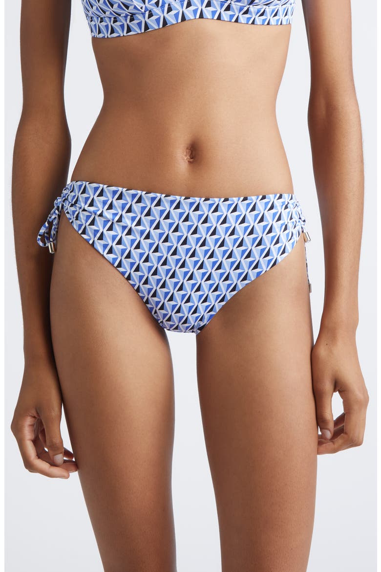 Sibilla Beachwear Ruched Bikini Bottoms, Main, color, CORNFLOWER BLUE