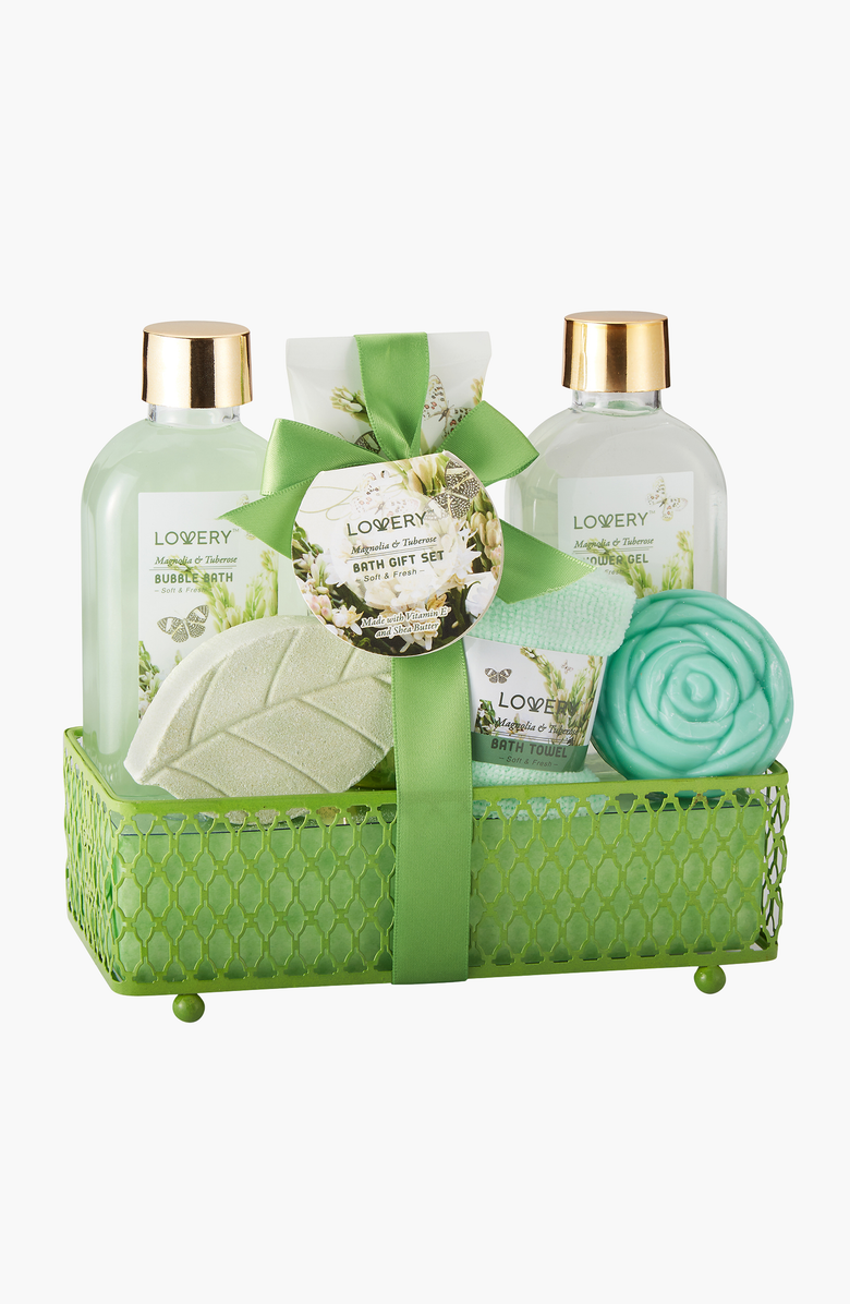 Lovery Home Spa Gift Basket - 7 pc Bath and Body Set, Main, color, 