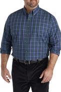 Harbor Bay by DXL Big & Tall Easy-Care Small Plaid Sport Shirt V2