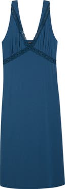 Natori Feathers Lace Trim Nightgown