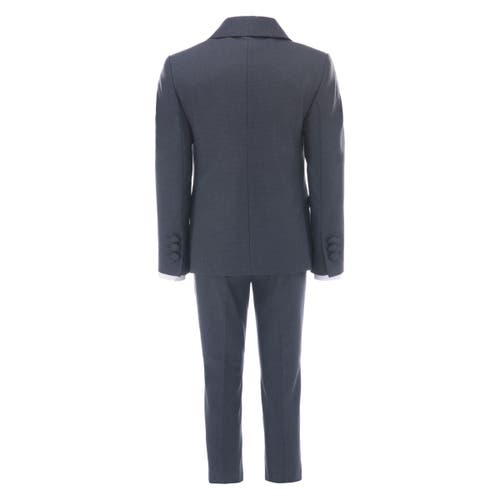 Moustache Peak Lapel Tuxedo In Steel Blue