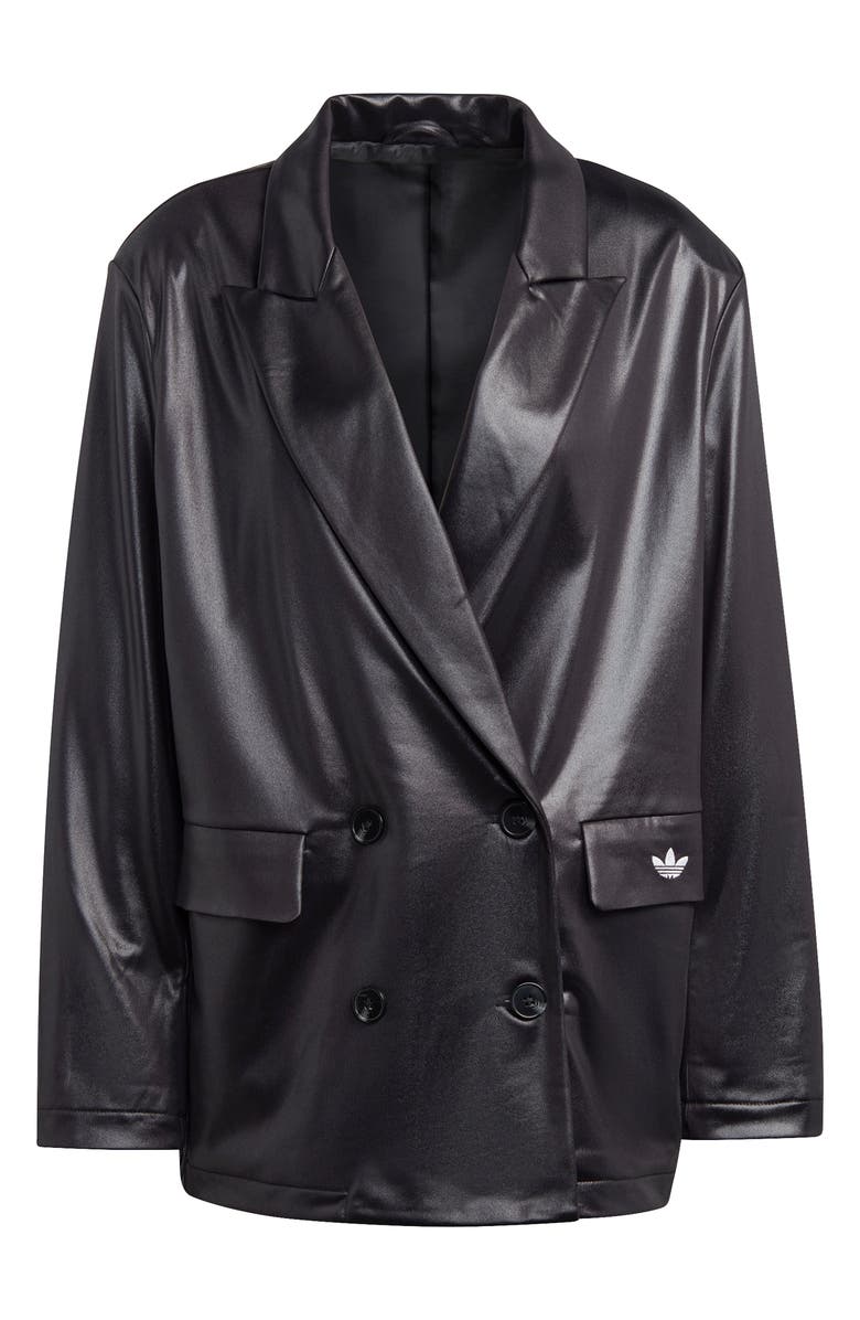 adidas Originals Double Breasted Recycled Polyester Blazer, Alternate, color, 