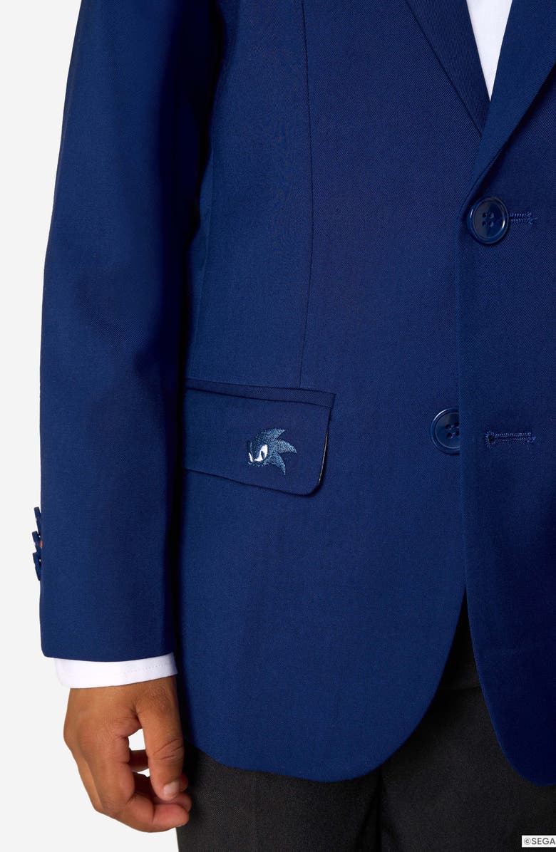 OppoSuits x Sonic the Hedgehog Kids' Daily Slim Fit Blue Sport Coat, Alternate, color, Blue