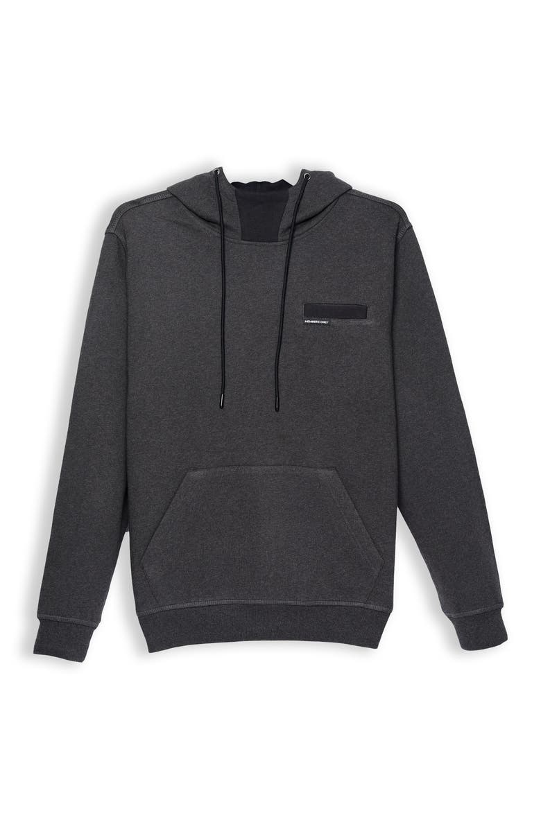 Members Only Jayden Colorblock Hooded Sweatshirt, Alternate, color, Charcoal