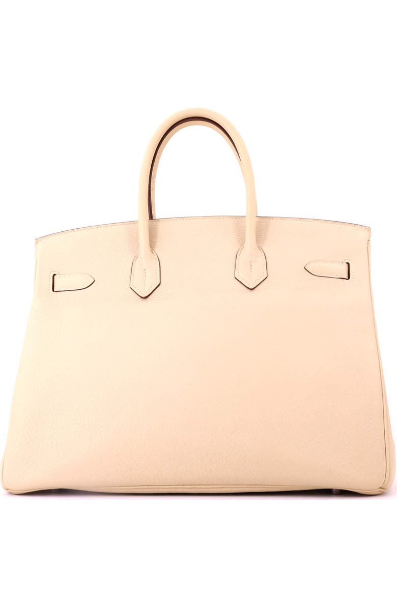 Pre-Owned Hermes Birkin Handbag Light Clemence with Palladium Hardware 35, Alternate, color, Parchemin