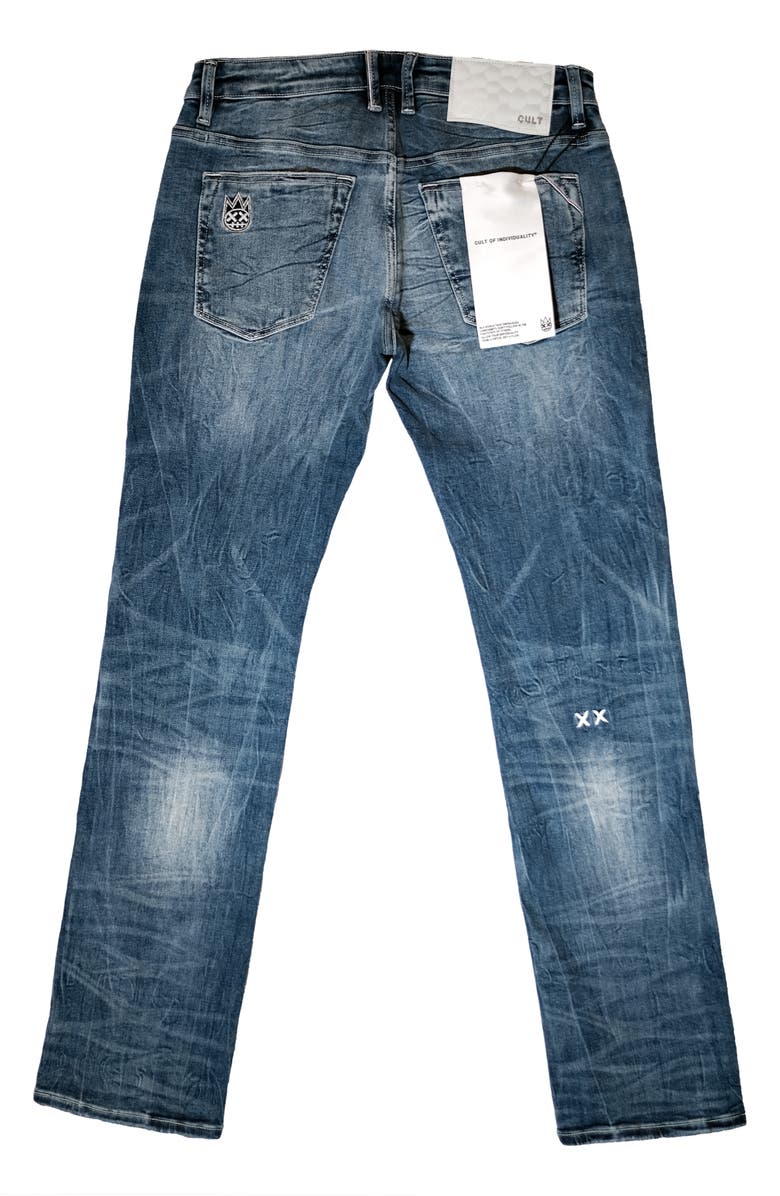 Cult of Individuality Rebel Distressed Straight Leg Jeans, Alternate, color,